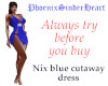 Nix blue cutaway dress