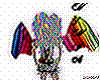 3 pose rainbow wings