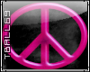 neon pink peace sign