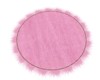 Soft pink round rug