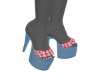 Denim Red Heels 3/4