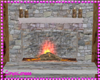 Country stone fireplace 