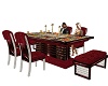 Red & Gold Dining Table