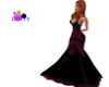 Black and maroon gown