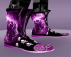 purple scull vamp boots