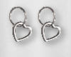 W Gold Heart Earrings