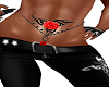 red/black belly chain
