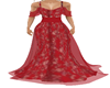 Red Floral Gown