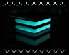 !F Teal Reflective Table