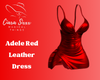 Adele Red Leather Dress