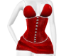 Red corset dress