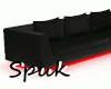 Big Red Black Sofa