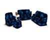 Blue cuddle couch