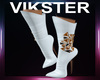v white country boots