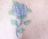 Purple Rose Back Tattoo