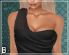 Black Scarf Drape Gown
