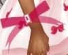 Pink Bow Wrist Ribbons