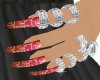 Orange/Fushia Nail art