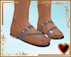 Blue Peace Sandals