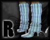 Ri: Knit white boots