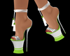 White Green Heels