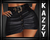 }KR{ Leather skirt Blk