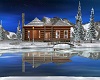 Lake House in Snow
