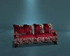 Burgandy Bird Couch 