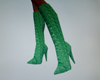 Green Snake Skin Boots