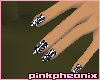 Glittery Zebra Nails