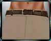 Beige Belt Pants