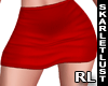 ` Satin Skirt Red RL
