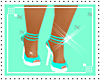 bling heels aqua/wht