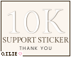 Q ° 10K Support Sticker