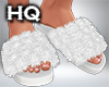 Slides + Fur White