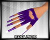 E~ Leather Gloves Purple