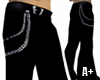 Black pants with chain