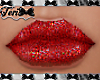 Red Sparkle Lipstick