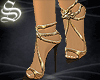 !*9e2 Gold Shoes Sandals