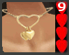 J9~Golden Heart Necklace