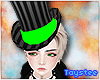 A| Black & Green Tophat