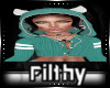 |XO| Hoodie Ears Teal