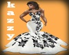 KD   BLK /WHITE  GOWN