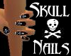 Black Skull&Cross Nails