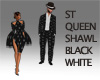 ST QUEEN SHAWL BLACK W