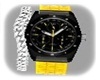 BIG YELLOW SILVER WATCH