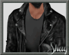 Leather Jacket w/ Tee