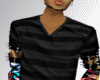 'S| blk/wht vneck