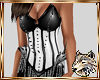 !SW! Wh/Blk Spike Corset