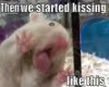 Hamster Kiss Sticker